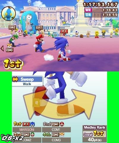 Screenshots of Mario & Sonic at the London 2012 Olympic Games for Nintendo 3DS