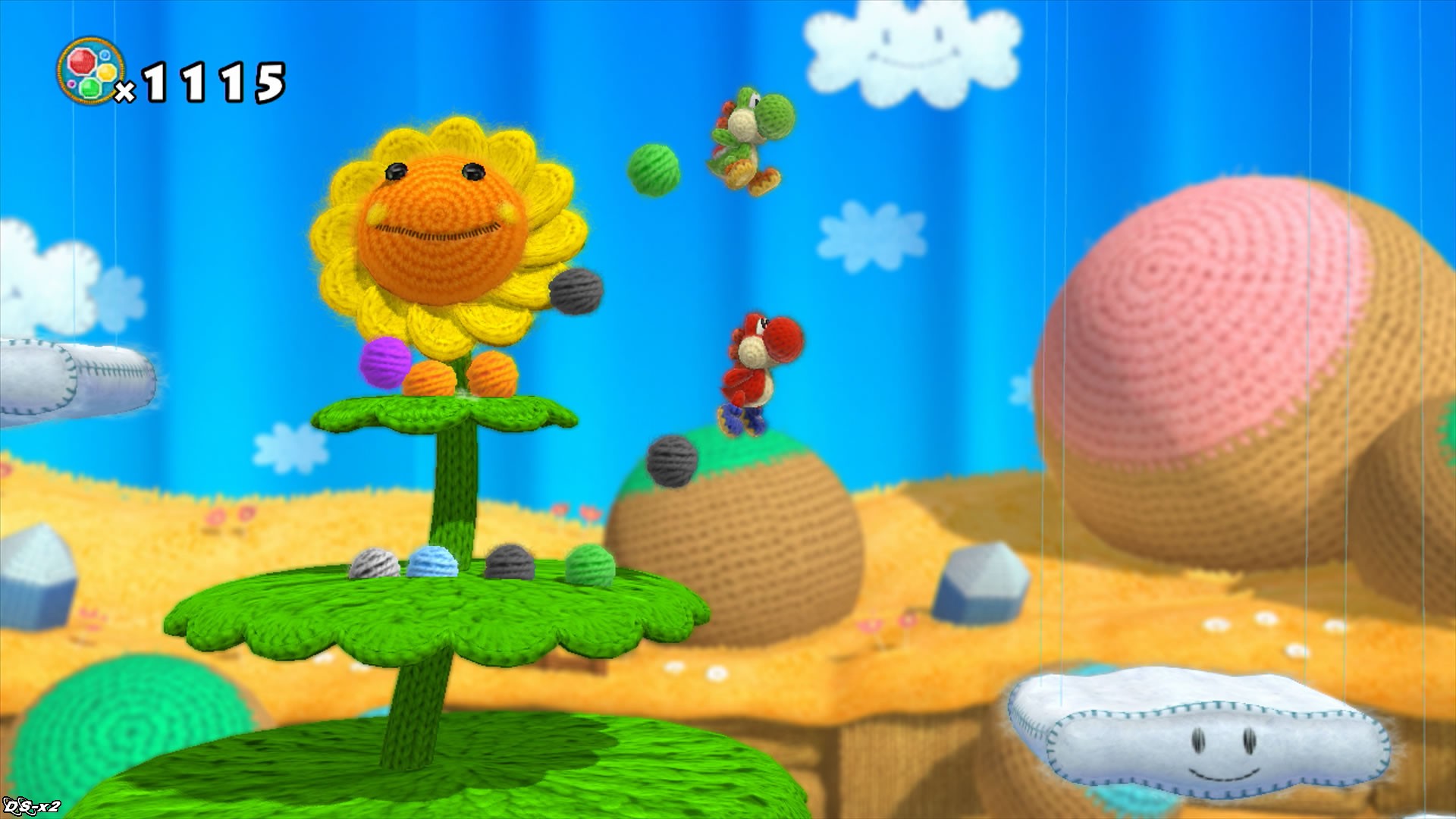 Screenshots of Yoshi's Woolly World for Wii U
