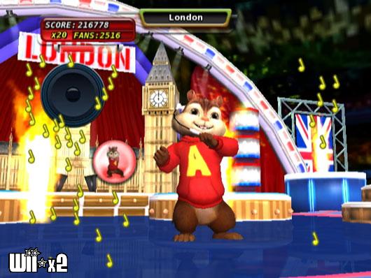 Screenshots of Alvin and The Chipmunks: The Squeakquel for Wii