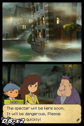 Screenshots of Professor Layton and the Spectre's Call for Nintendo DS