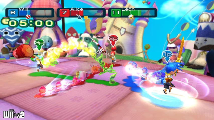 Screenshots of Line Attack Heroes for Wii