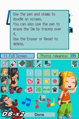 Screenshots of MySims Camera for DSiWare