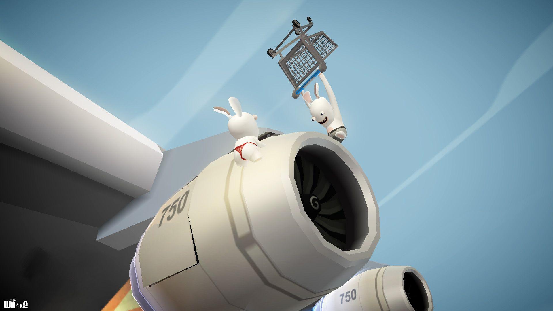 Screenshots of Rabbids Go Home for Wii