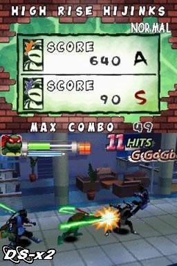 Screenshots of Teenage Mutant Ninja Turtles: Arcade Attack for Nintendo DS