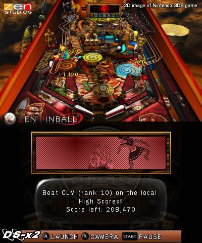 Screenshots of Zen Pinball 3D for 3DSWare